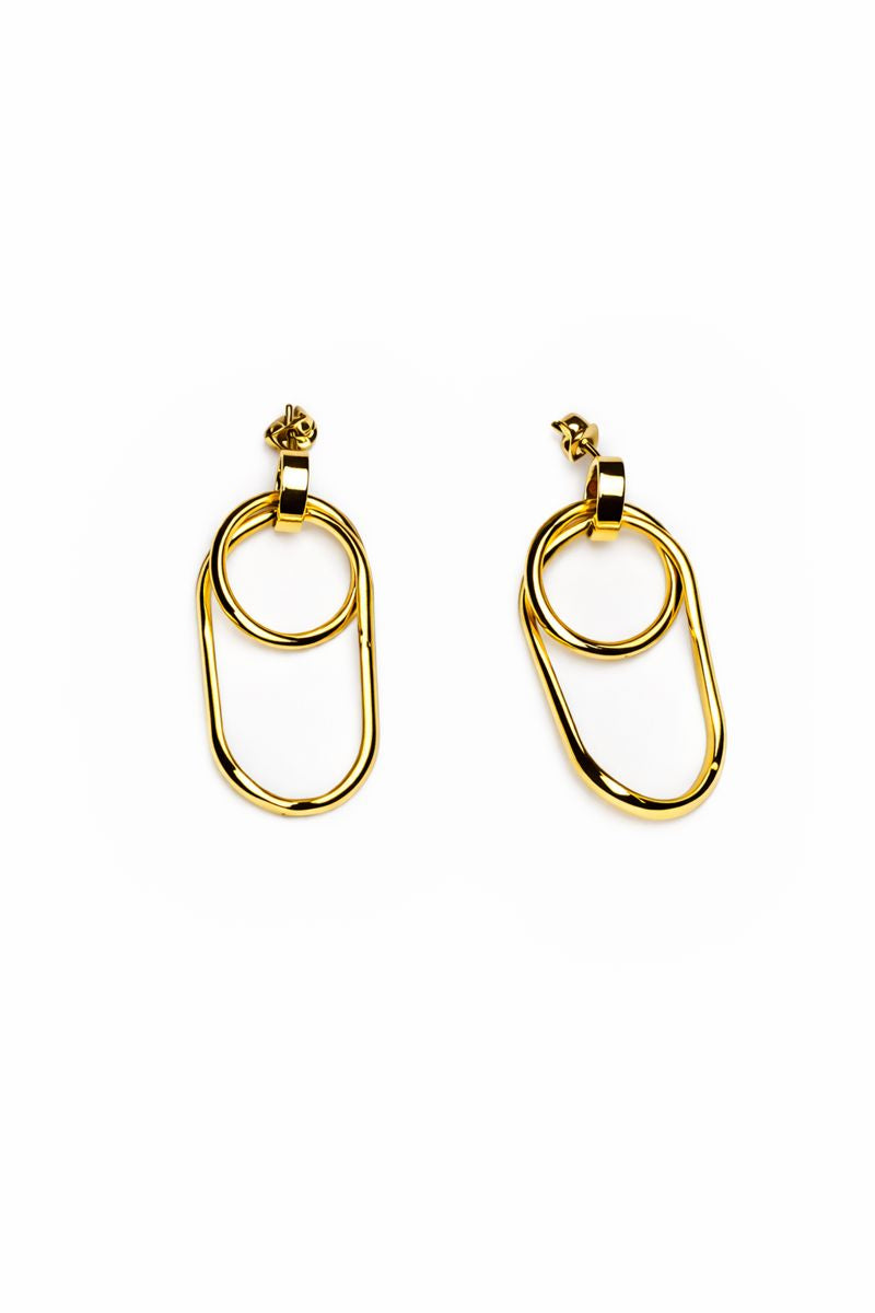 Linked Oval Earrings