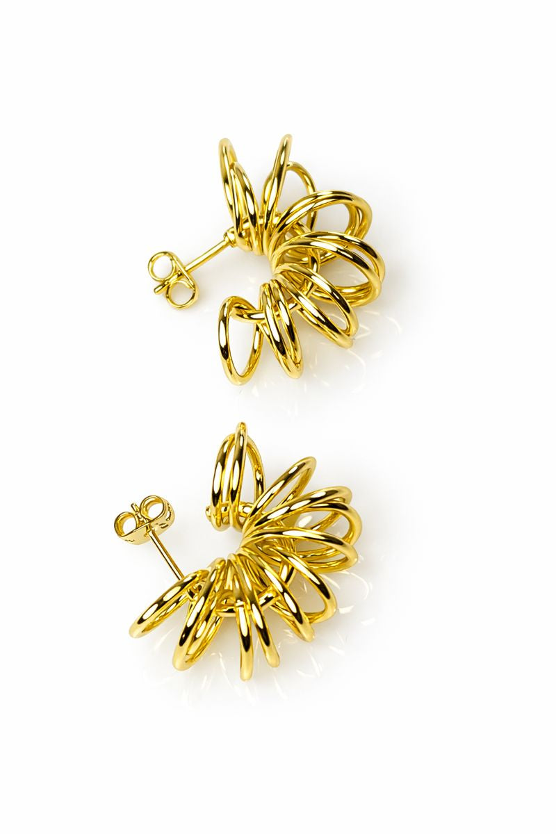 Golden Coil Earrings