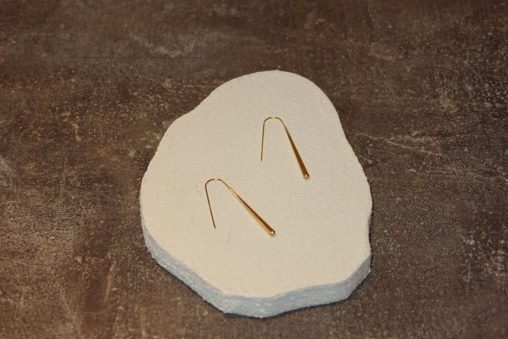 Droplet Linear Hook Earrings