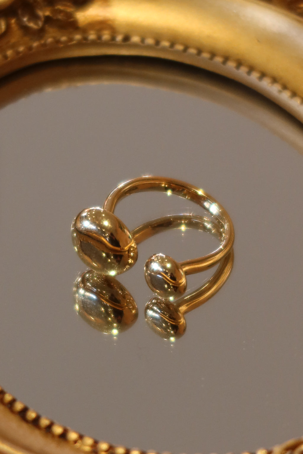 Duo Pebble Adjustable Ring