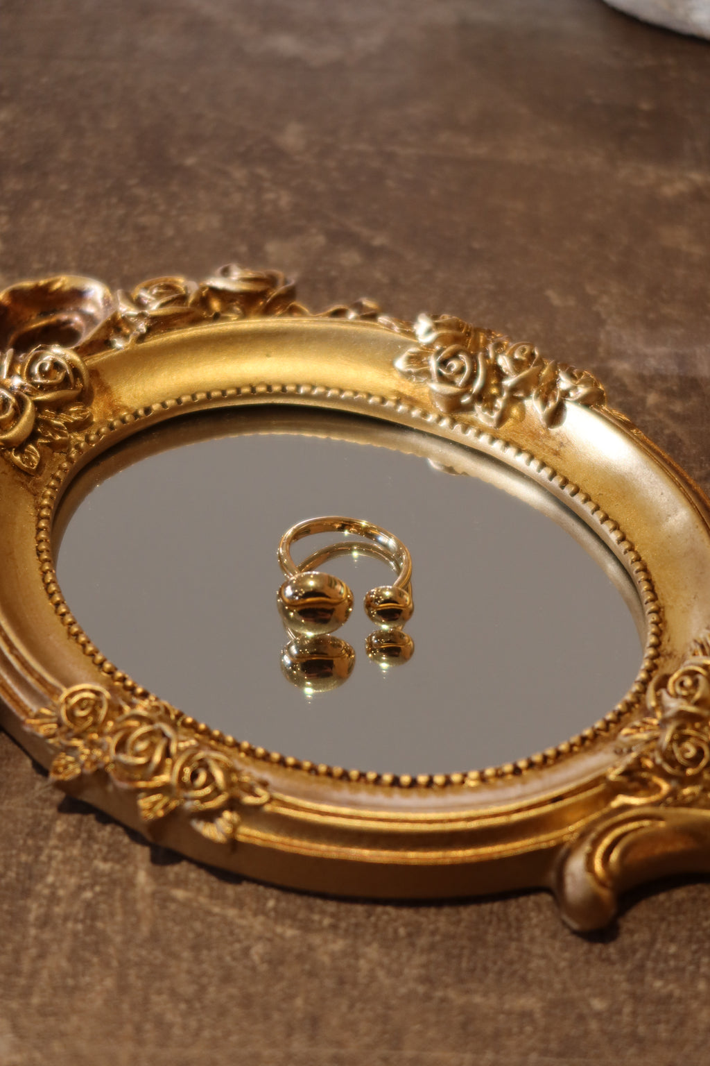 Duo Pebble Adjustable Ring