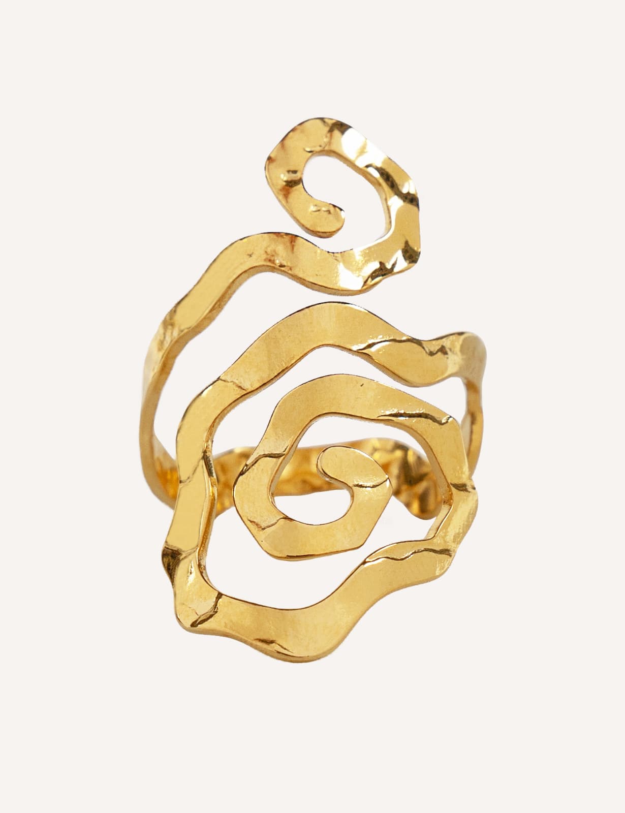 Golden Swirl Sculpture Ring – Zivatu Jewelry Store