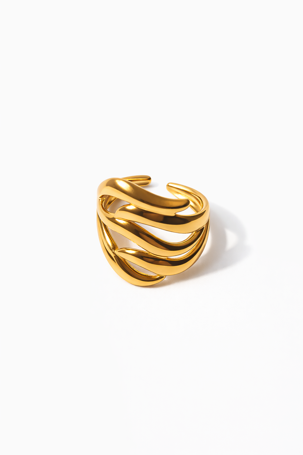 Aurelian Drift Ring — 18K Gold