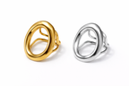 Aureon Frame Ring — 18K Gold / Silver