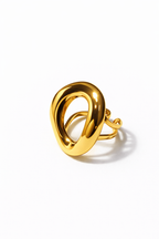Aureon Frame Ring — 18K Gold / Silver